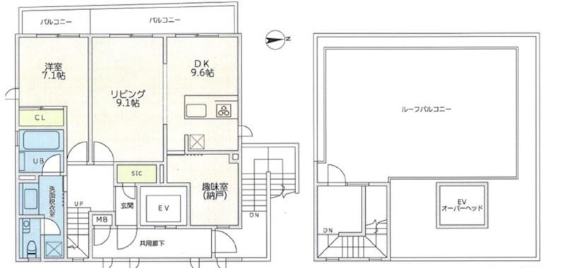 リフル横浜(1SLDK/4階)の間取り写真