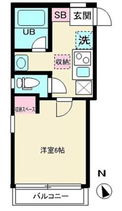 モンテリオ新小岩(1K/2階)の間取り写真