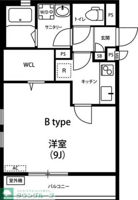 リブリ・火影(1K/1階)の間取り写真