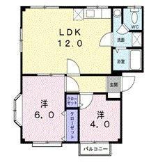 シティハイツTOKI(2LDK/2階)の間取り写真