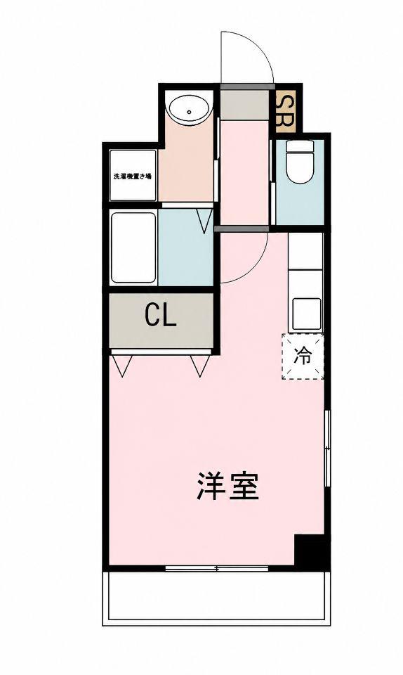 MKIII宮崎駅前通(ワンルーム/4階)の間取り写真