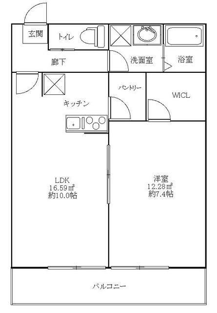 ハイセンチュリー(1LDK/3階)の間取り写真