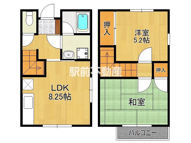 サニーコート天神(2LDK/1階)の間取り写真