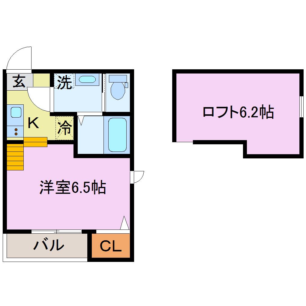 ホクラニ藤森(1K/1階)の間取り写真