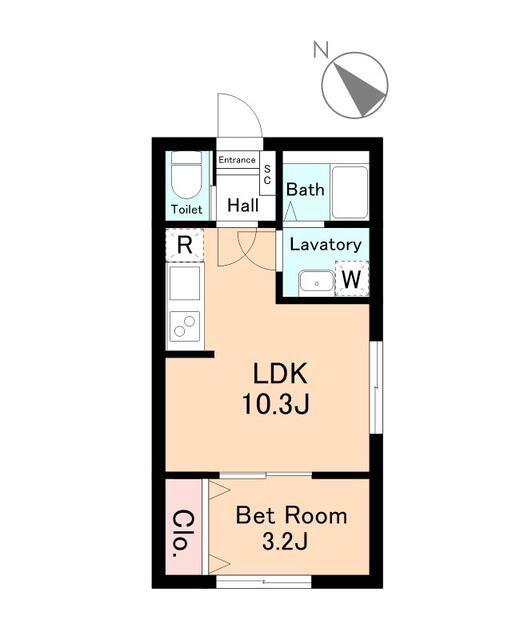 MAISON DE RIO(1LDK/2階)の間取り写真