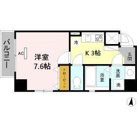 LEXCEED IZUMI(1K/5階)の間取り写真