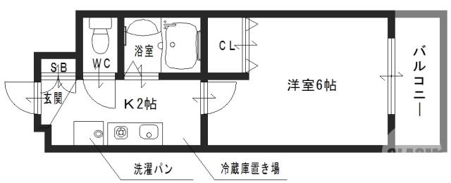 アントワープなかもず(1K/4階)の間取り写真