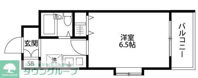リーブル北小金(1K/2階)の間取り写真