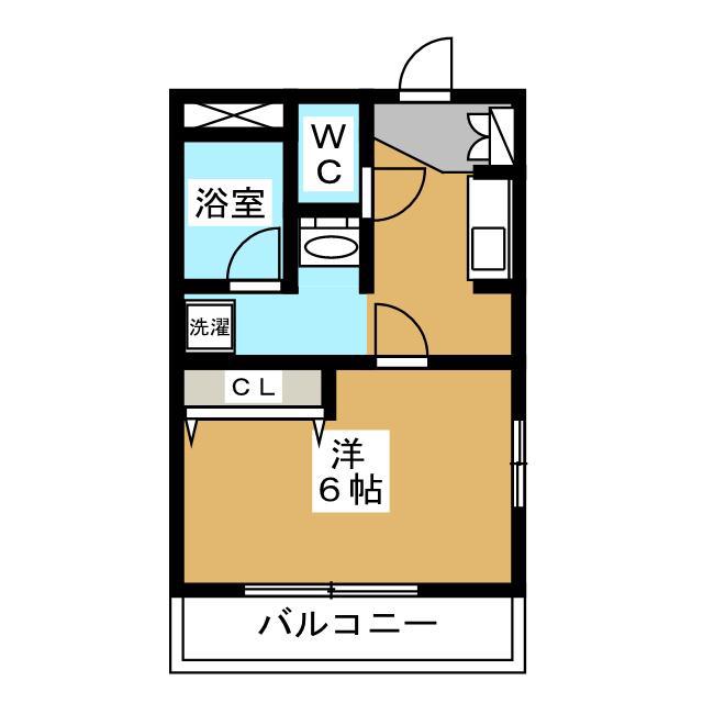 アーバンステージ町田(1K/2階)の間取り写真