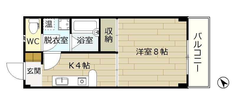 リバ-ストリート(1K/2階)の間取り写真
