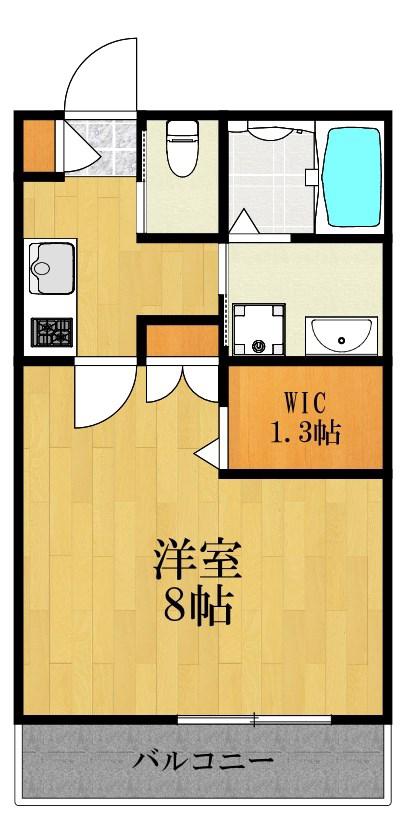 クエストコート(1K/3階)の間取り写真