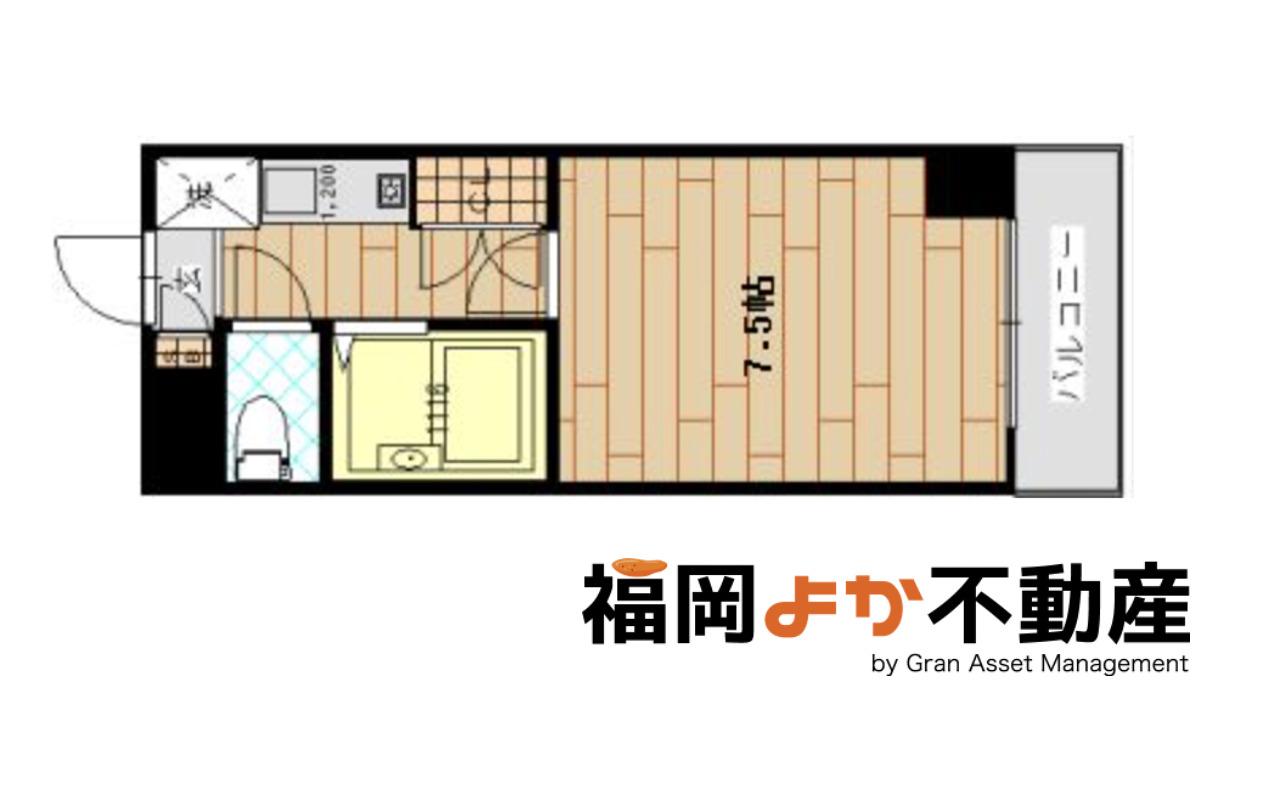 ビバーン平尾駅前(1K/3階)の間取り写真