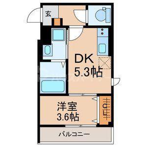 グランヴィーネ ICHIKAWA(1DK/2階)の間取り写真