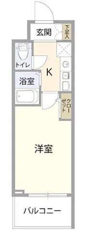 エスリード南森町駅前(1K/5階)の間取り写真