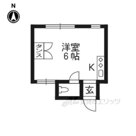 今出川マンション(ワンルーム/3階)の間取り写真