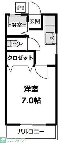 エレファントハイツ(1K/1階)の間取り写真