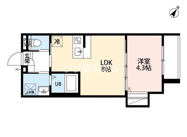 ROBOT HOME 西八王子(1LDK/3階)の間取り写真