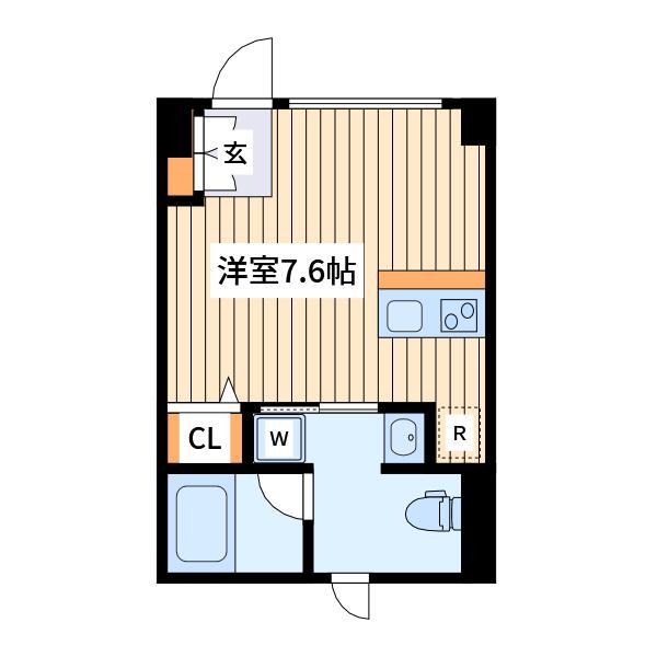 ステージグランデ府中東(ワンルーム/1階)の間取り写真