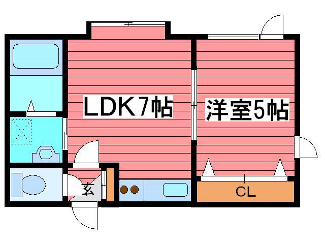 アークコート福住(1LDK/3階)の間取り写真
