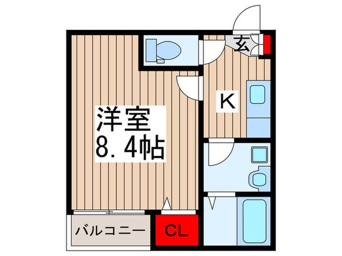 クレフラストみのり台駅前(1K/2階)の間取り写真