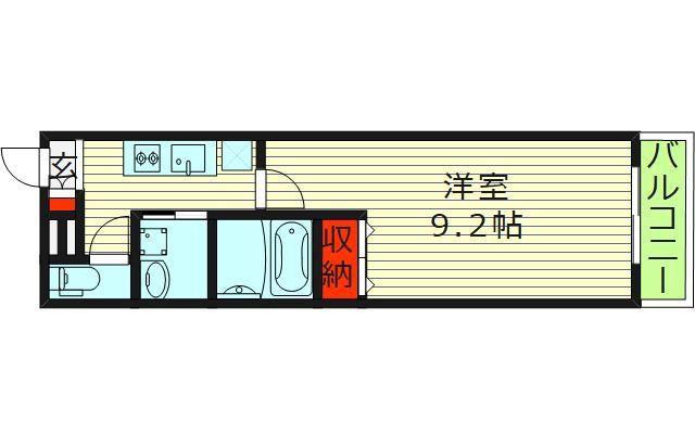 フジパレス横堤III番館(1K/3階)の間取り写真