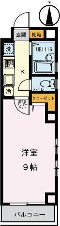 WOOD VILLAGE(1K/5階)の間取り写真