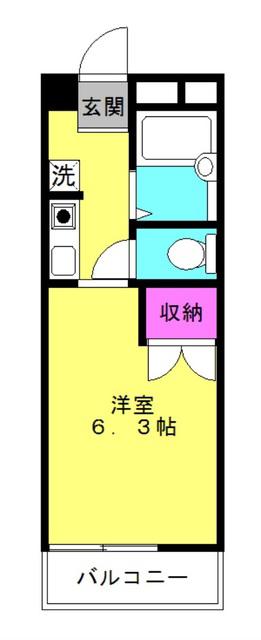グランサレ(1K/1階)の間取り写真
