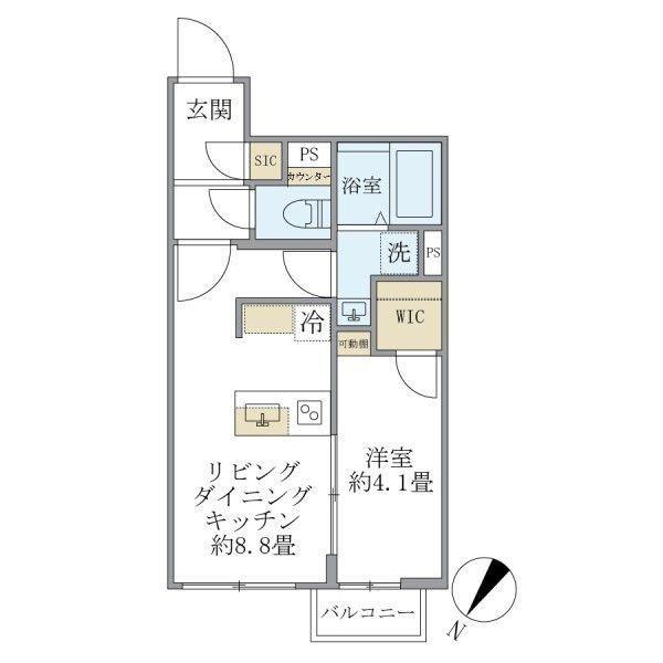 ビューテラス茗荷谷(1LDK/3階)の間取り写真