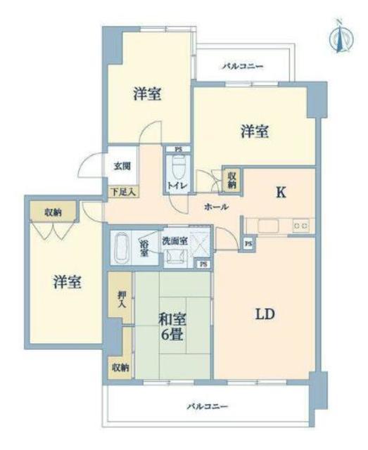 プレシジョン青葉台(4LDK/3階)の間取り写真