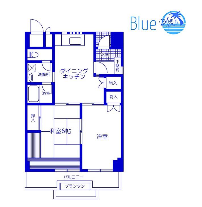 メゾン桜(2DK/3階)の間取り写真