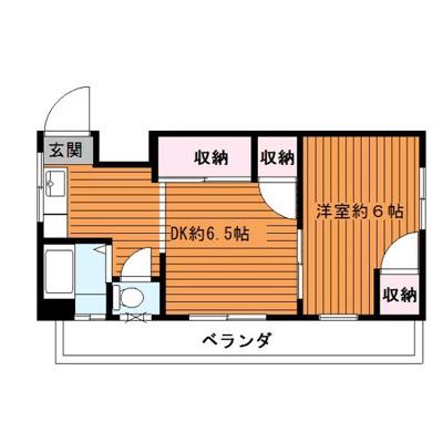 蓮芽ビル(2K/5階)の間取り写真
