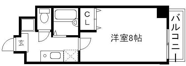 シェークル21(1K/6階)の間取り写真