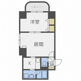 パルクアレース・ダハイム(1LDK/5階)の間取り写真