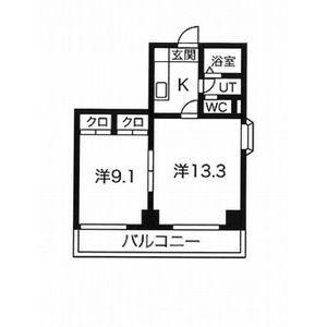ヒルトップハウス(2K/7階)の間取り写真
