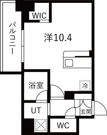 ハーモニーレジデンス名古屋 イースト(ワンルーム/4階)の間取り写真
