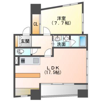 ARK POINT(1LDK/8階)の間取り写真