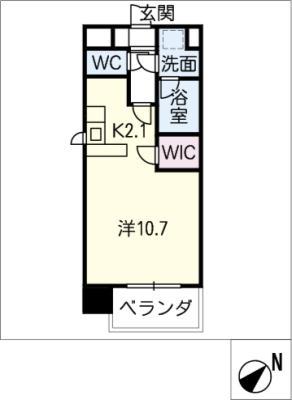 エルスタンザ大曽根(1K/4階)の間取り写真