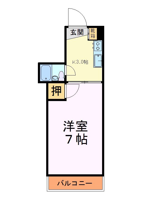 MHR神水(1K/4階)の間取り写真