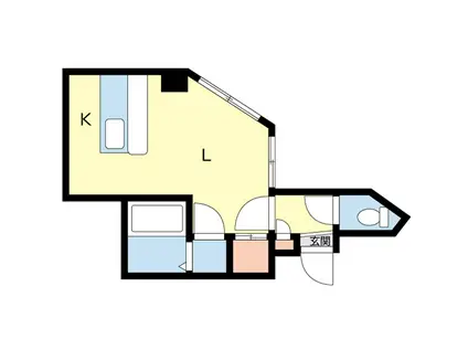 ルミエールアライII(ワンルーム/2階)の間取り写真