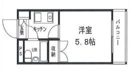 グリーンハイツ南駅前(1K/7階)の間取り写真