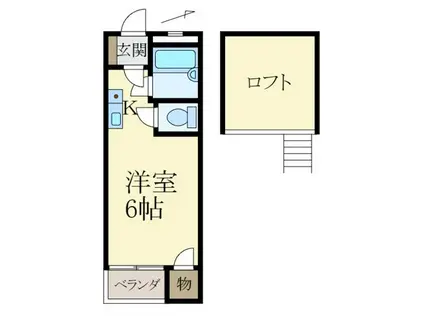 トマトハウス(ワンルーム/2階)の間取り写真