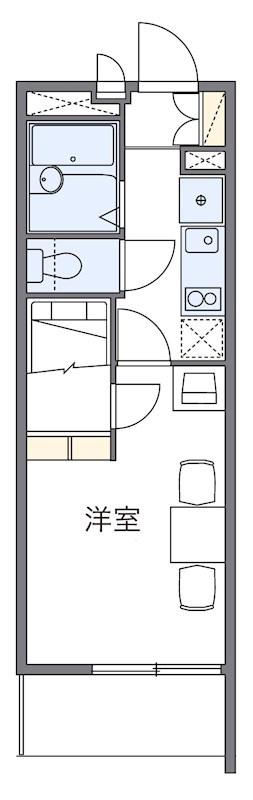 与野アムール(1K/1階)の間取り写真