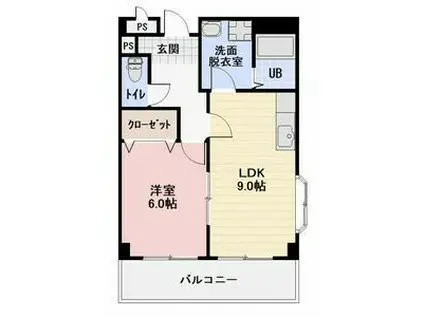 LIMPIA垂木(1LDK/1階)の間取り写真