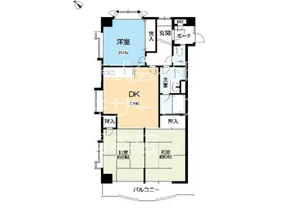 リベラ西芦屋(3DK/4階)の間取り写真