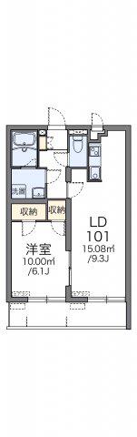 沖縄都市モノレール てだこ浦西駅 徒歩184分 3階建 築14年(1LDK/1階)の間取り写真