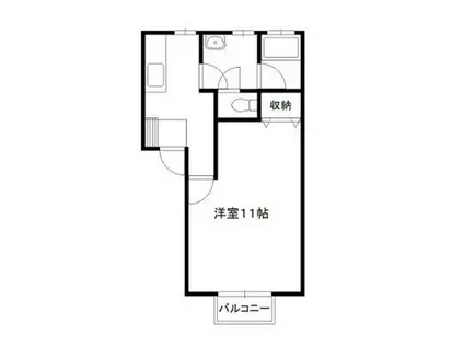 コーポグランディア(1K/1階)の間取り写真