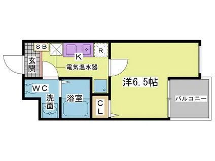 プリムローズ正野(1K/5階)の間取り写真