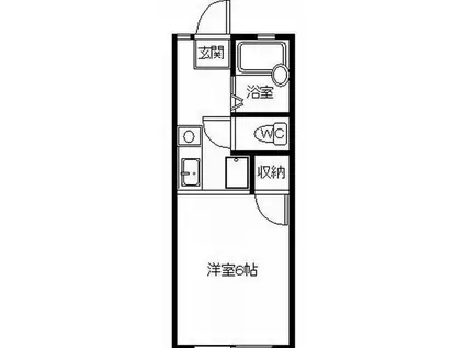 シーサイド21(ワンルーム/1階)の間取り写真