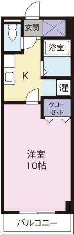 メゾン南昭和(1K/6階)の間取り写真