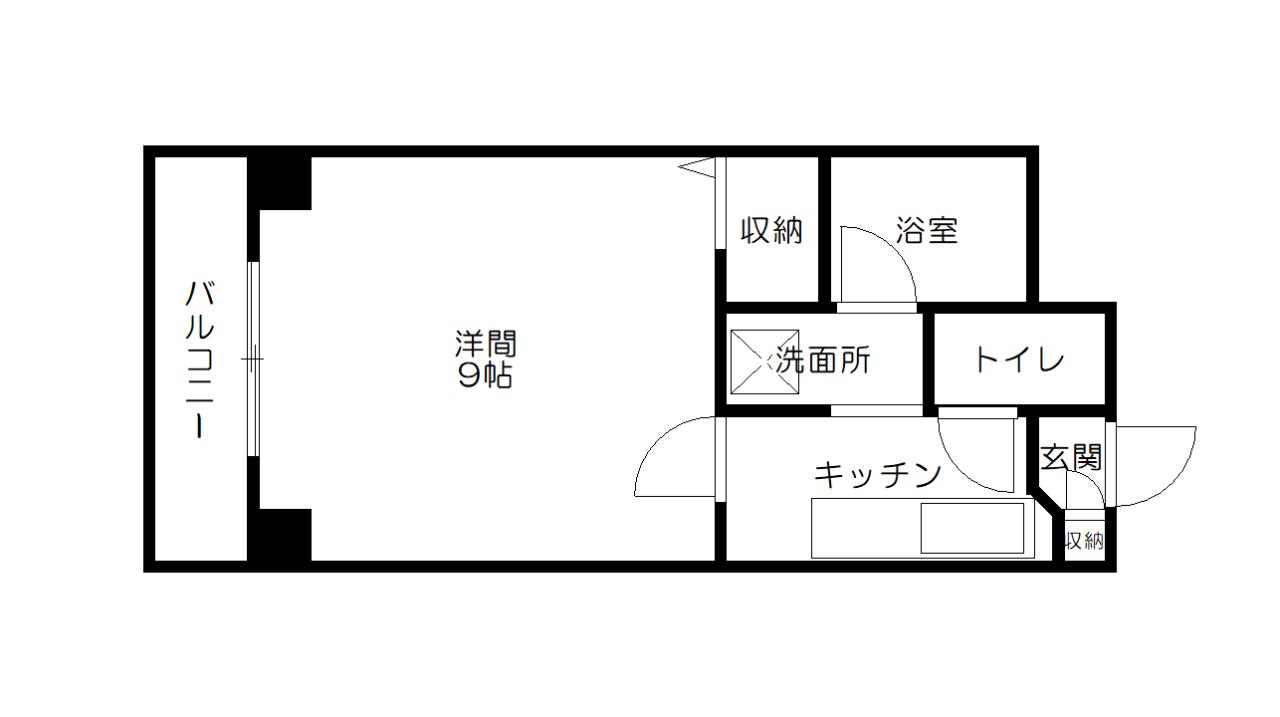 ユートピア光和(ワンルーム/3階)の間取り写真
